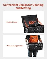 Vista 6 de VEVOR Caja de Herramientas de Aluminio Resistente para Cama de Camión, Caja de Herramientas con Placa Estriada con Mango Lateral y Llaves