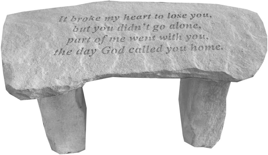 Kay Berry 37620 Multicolor Decorative Stone Bench - Charming Garden Outdoor Seating