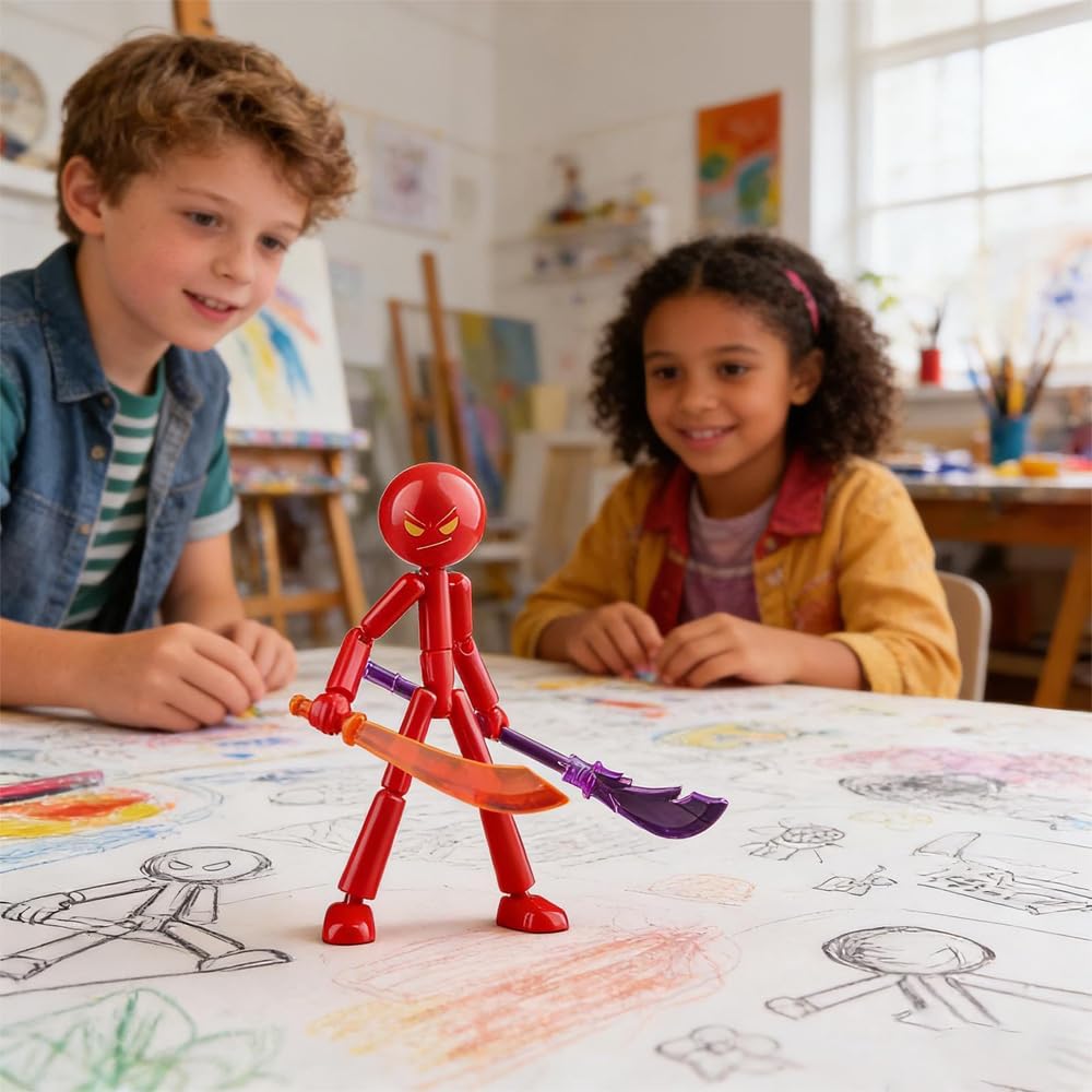 Action Figure Da Collezione Stickman Smontabile Bambola Meccanica Articolazioni Snodabile Posizionabile
