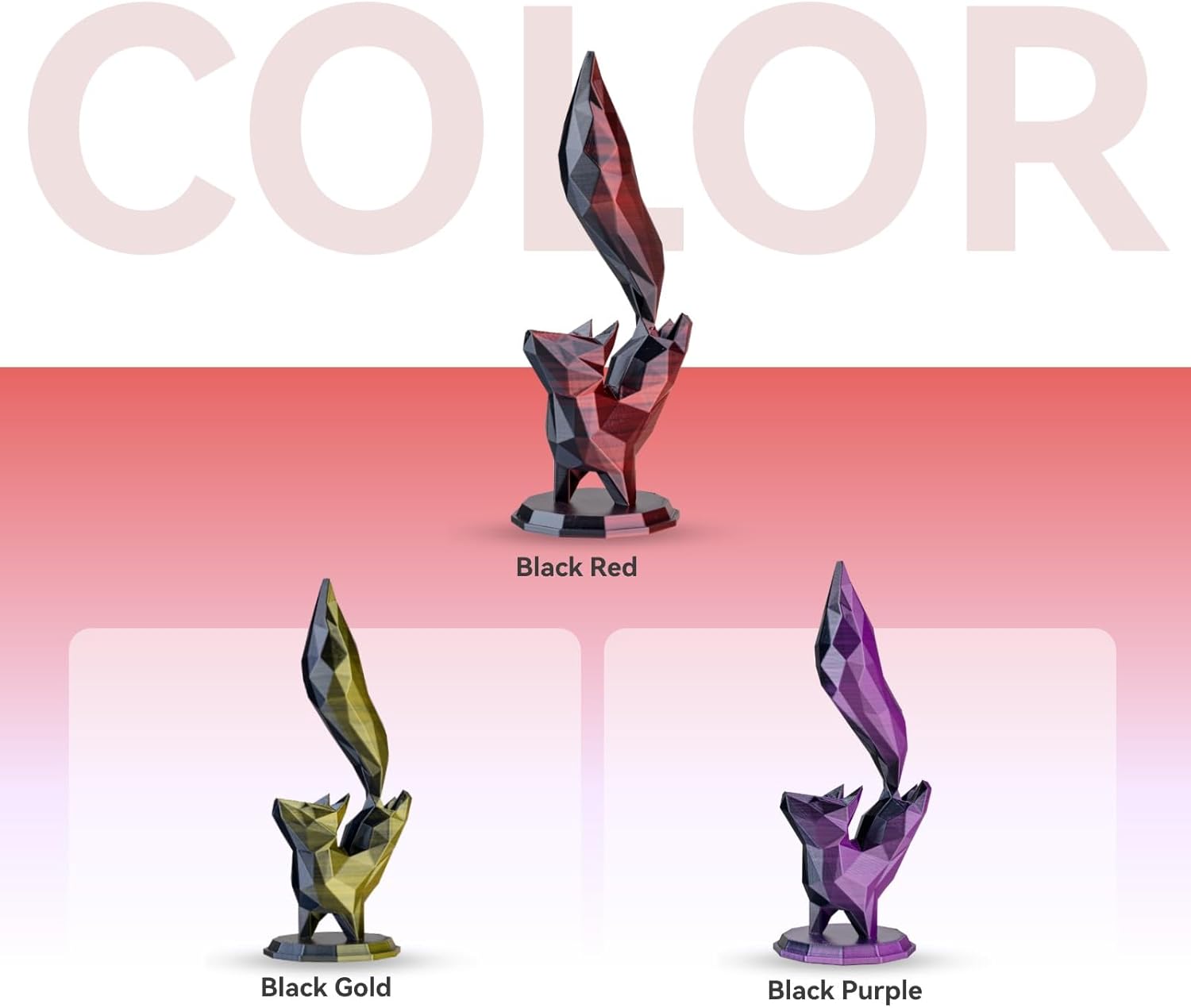 Chitu Systems Conjure Silk Dual Color PLA 3D Printer Filament 1.75mm, Reusable Spool Compatiable with Bambulab Refill Filament, Christmas Black Red Filament 1KG/2.2lb - Image 7