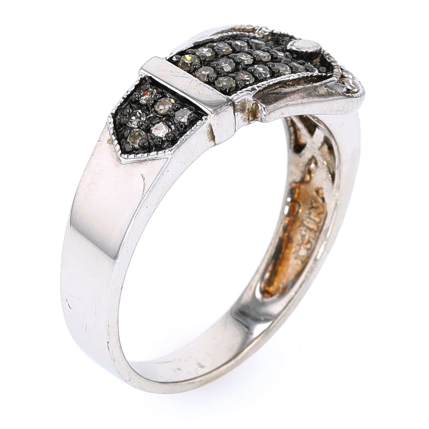 Silver (SLV 995) Round Prong Setting H-I No Gemstone Rings