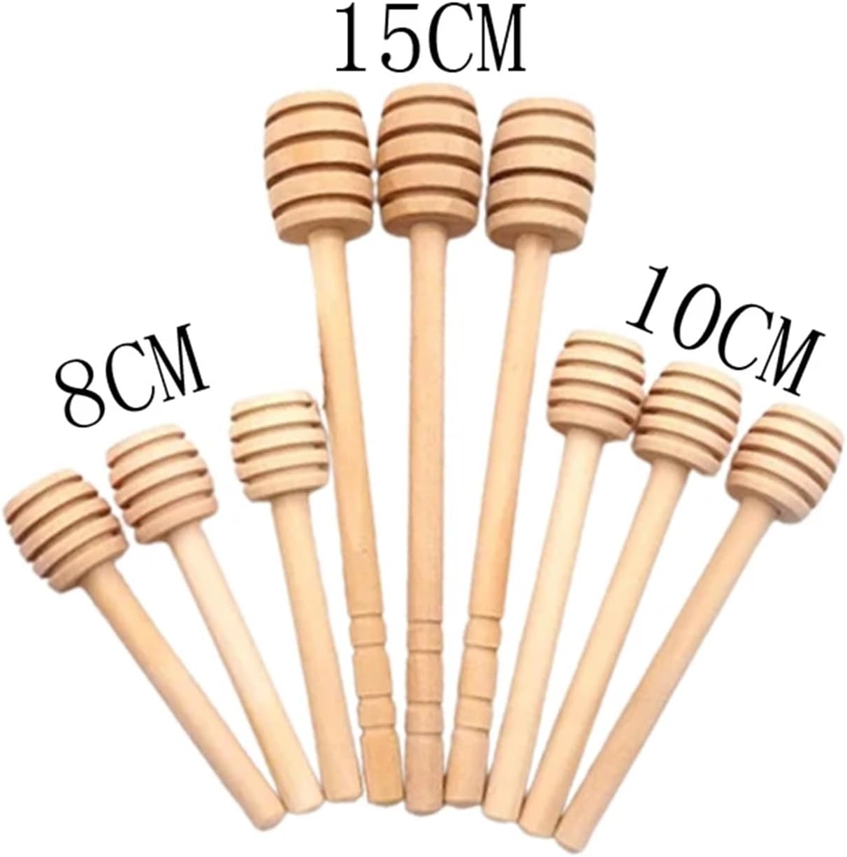 Honey Sticks Dipper 100pcs Mini Wooden Honey Dipper High Quality Honey Stir Bar Mixing Handle Jar Honey Spoon Wooden Kitchen Utensils Wooden Tools(10cm)