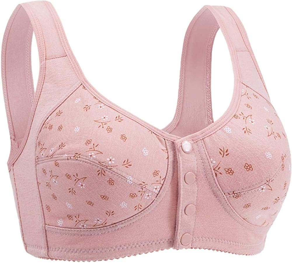 Women's Convenient Front Button Bra, Front Button Wireless Cotton Vest