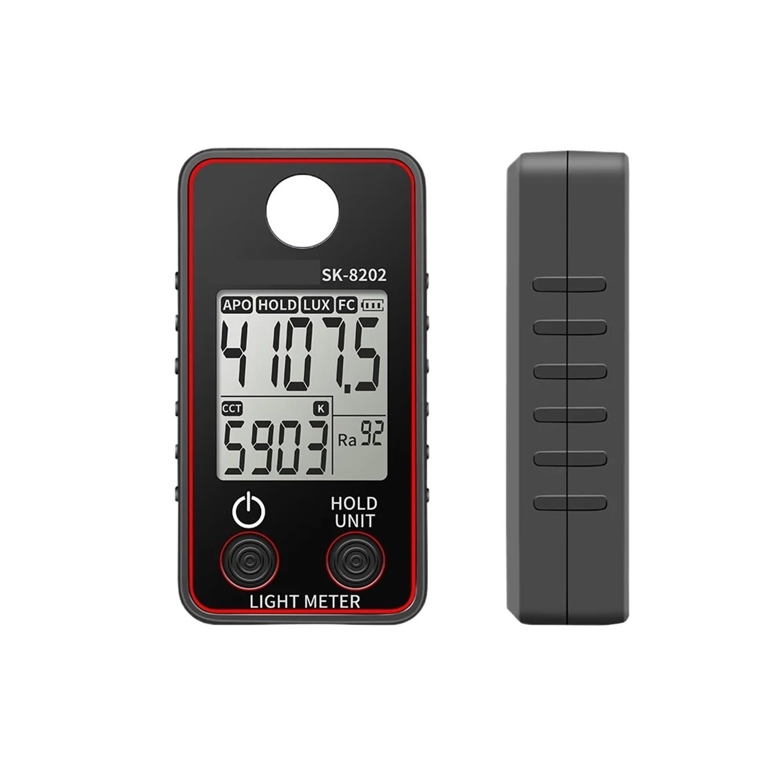 Luxómetro Digital Luxómetro FC Luxómetro Medidor de iluminancia Probador 0,5-300.000 Lux Iluminómetro Fotómetro Luxómetro(SK-8203(UV))