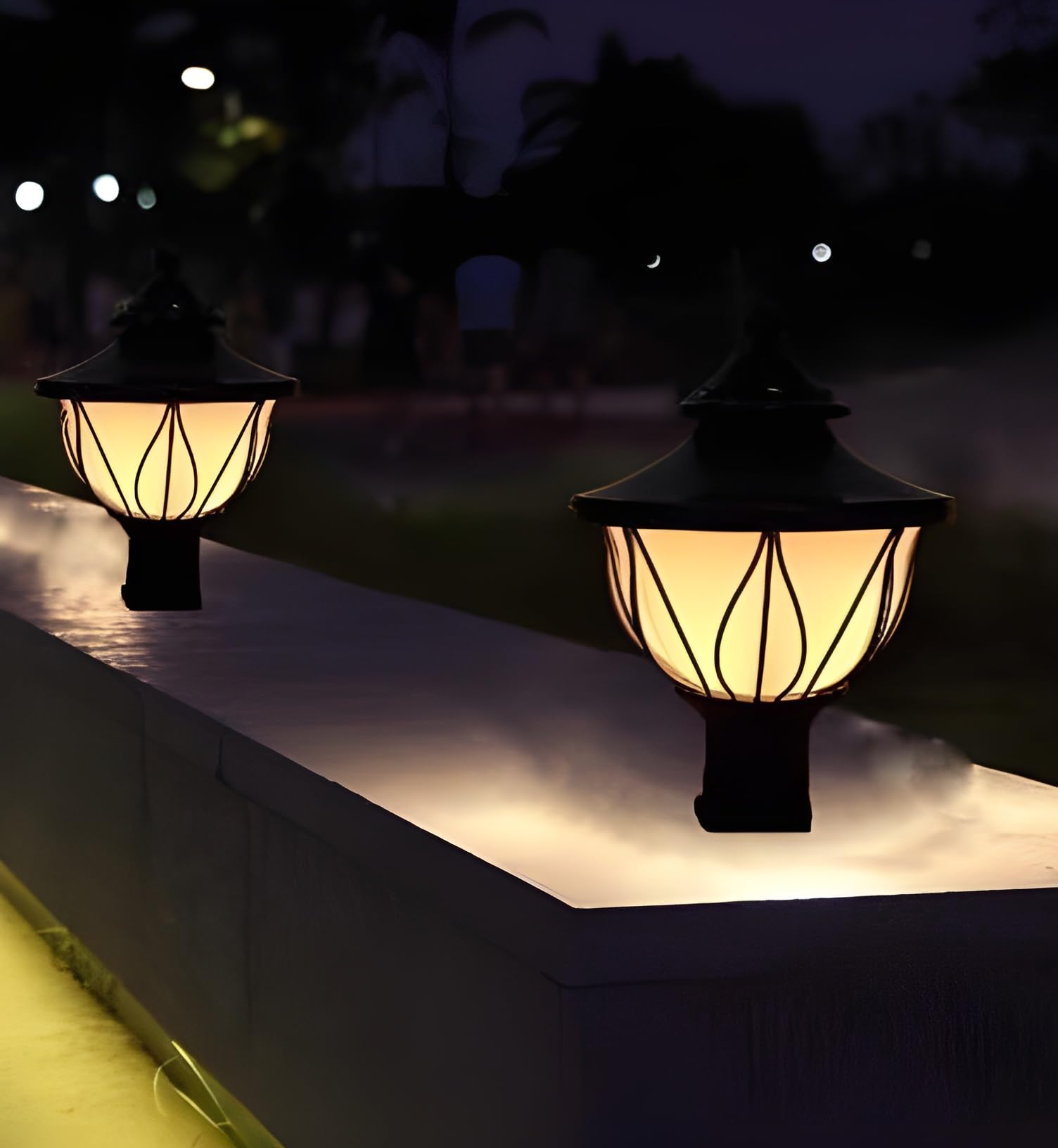 RBSK Gate Light for Home Gate/Gate Lamp/Gate Lamp for Outdoor Waterproof/Pillar Gate Light for Outdoor for Stairs, Garden, Boundaries, Pillar (Lotus) (Bulb Not Included) (Pack of 2)-picture-17