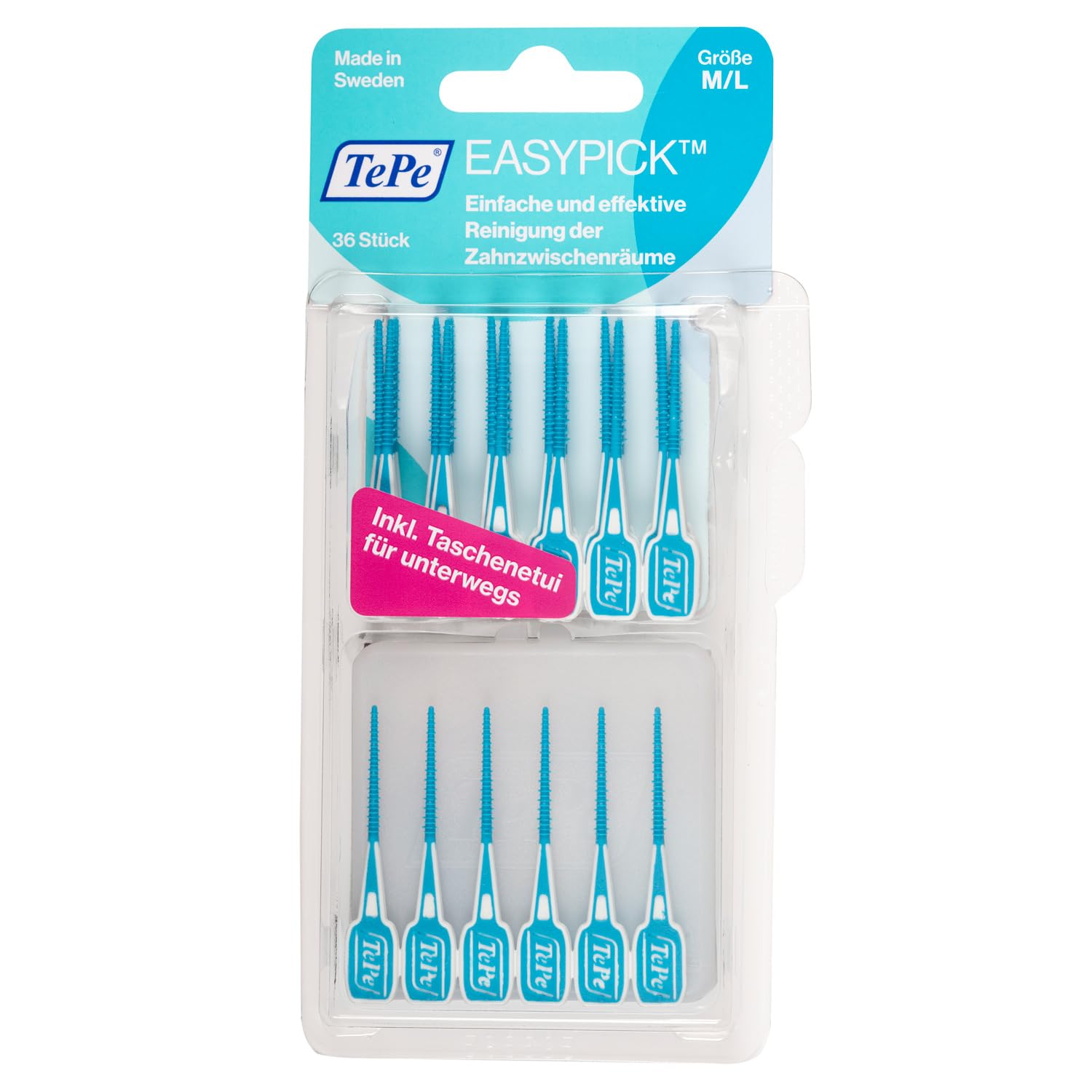 Easy Pick Interdental Brush Blue, Size M/L, (Pack of 36), M/L (Pack of 36)