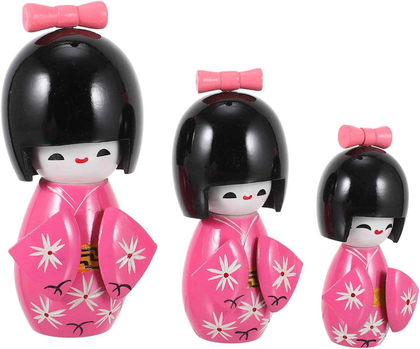 ORFOFE 3pcs Japanese Kimono Dolls Asian Dolls for Girls Adorable Geisha Style Home and Office Decor