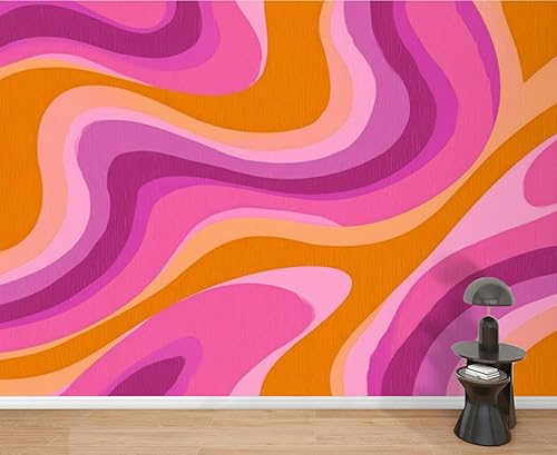 Miniatura 12 de Mural de pared Synthwave de onda de vapor retrowave rosa de gran brillo medio autoadhesivo autoadhesivo removible adhesivo adhesivo de pared