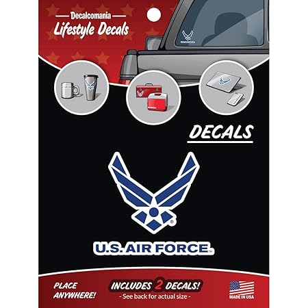 Amazon.com: US AIR Force Vinyl Sticker Decals (Pack of 2) for Car ...