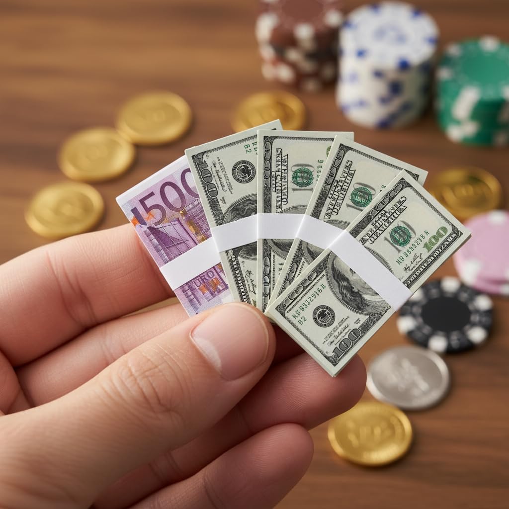 180+ Pcs 1:6 Scale Miniature Tabletop Game Props Mega Set - Realistic Micro Round Tokens, Gold Bars, Paper Stacks & Table Layout Accessory for 12" Action Figures, Dollhouse Diorama (Green)