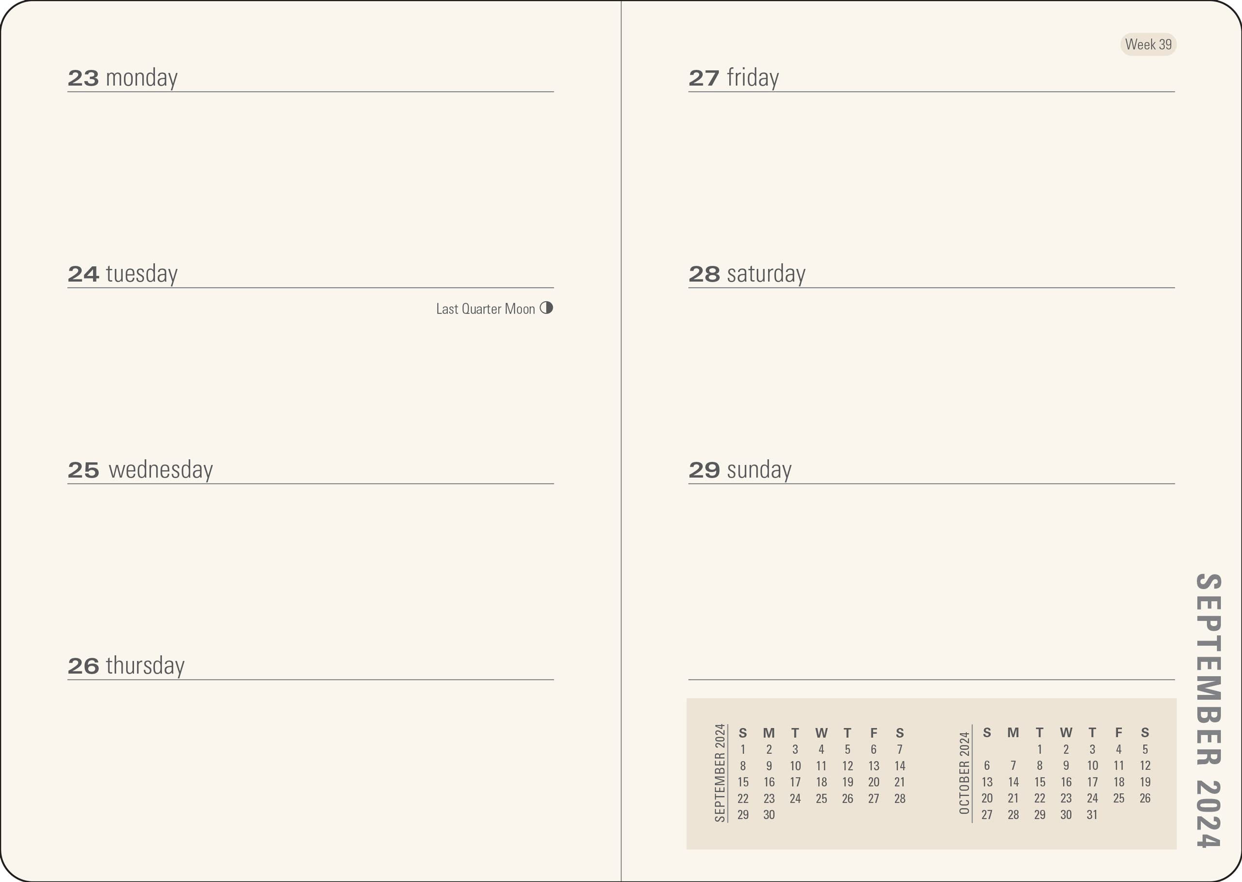 2024 Mystic Moon Weekly Planner (16 months, Sept 2023 to Dec 2024), multi, 5"W x 7"H - Image 3