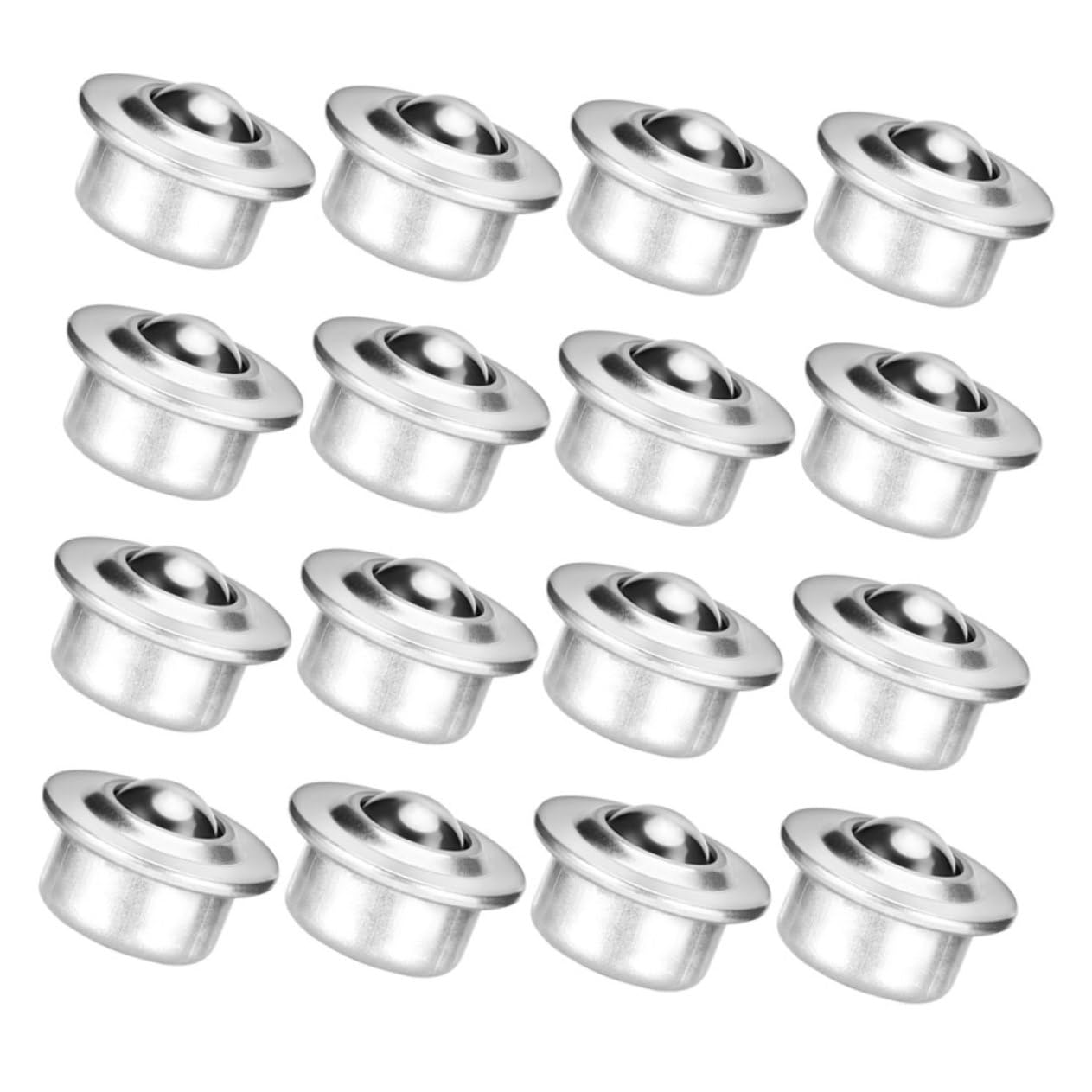 COSMEVIVI Stainless Rollerball Bearings 16pc Heavy Duty Castor Wheels Ball Bearing Transfer