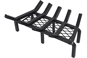 18in Fireplace Grate with Ember Retainer