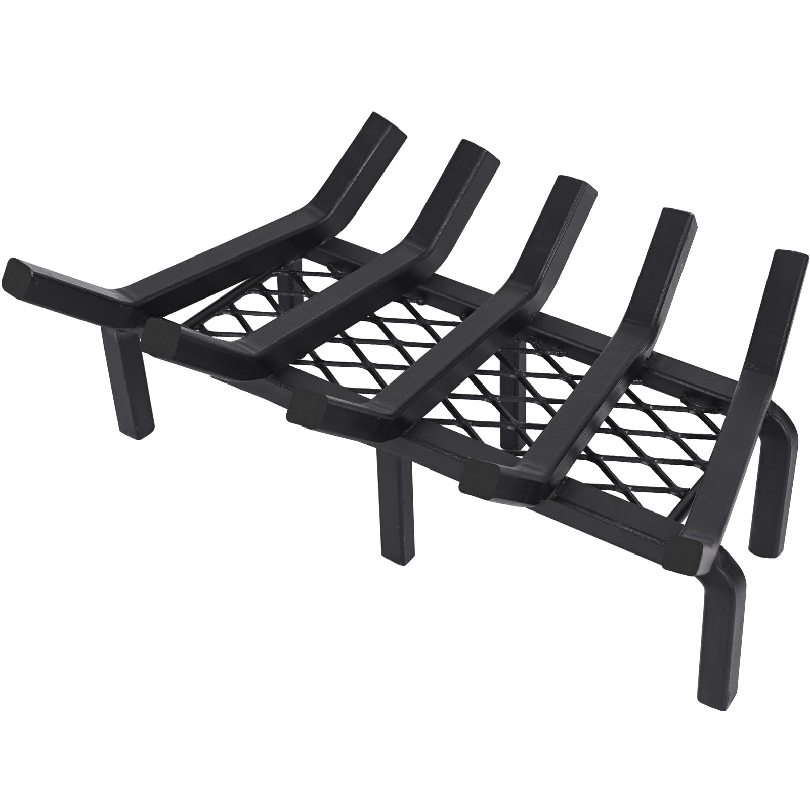 17 Inch Fireplace Grate with Ember Retainer, Cast Iron Fireplace Log Grate