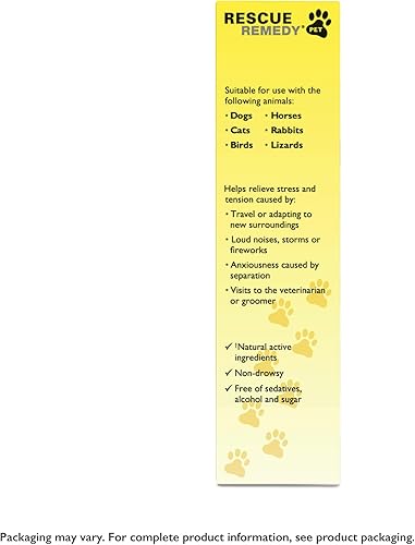 Miniatura 7 de Bach Rescue Remedy PET Dropper 0.7 fl oz, alivio natural del estrés, calmante para perros, gatos y otras mascotas, esencia floral homeopática,