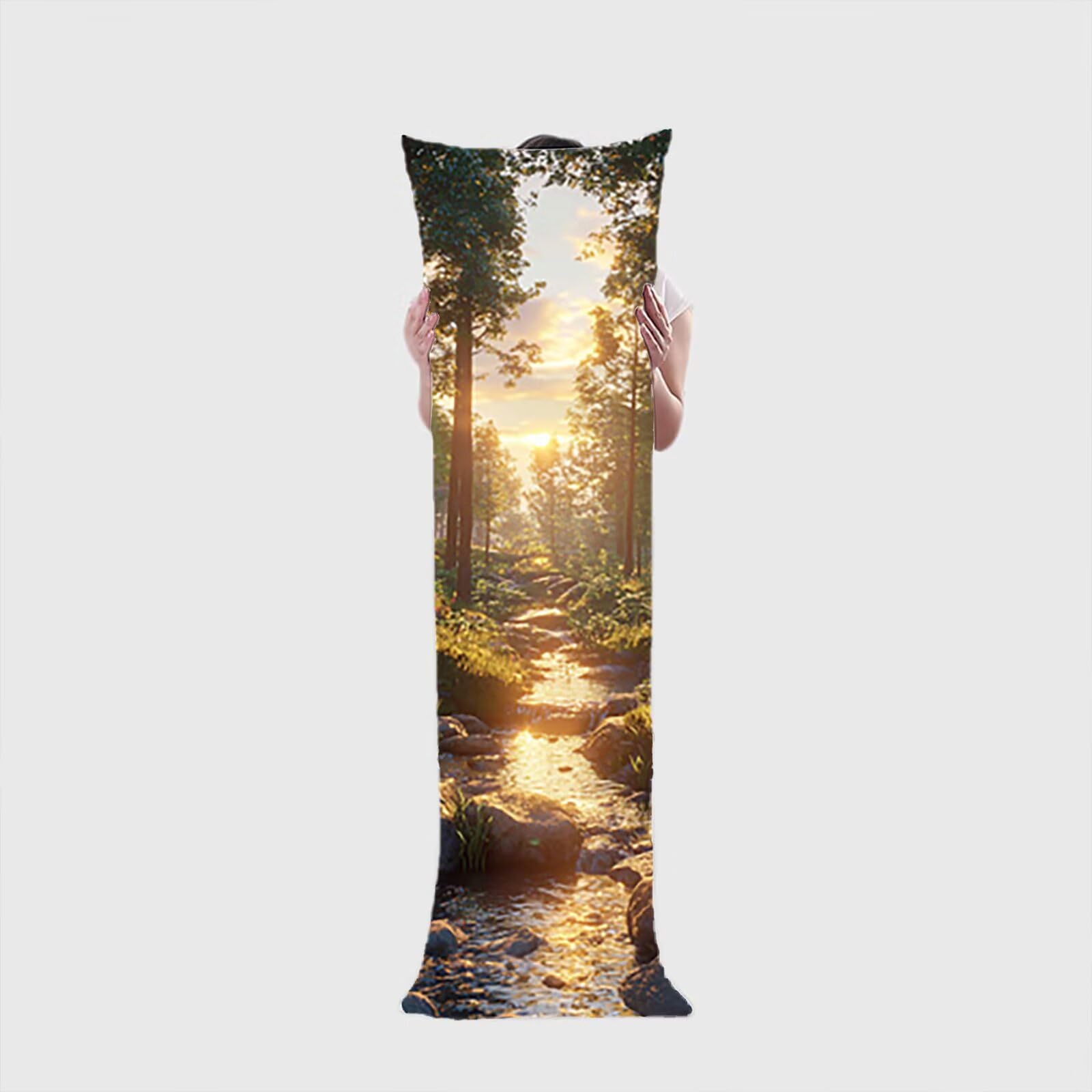 Poszewki na poduszki długie 60 x 180 cm, aksamitna poszewka na poduszkę do ciała, niewidoczny zamek błyskawiczny, miękka oddychająca długa poszewka na poduszkę, ochrona poduszki ciała prezenty kobiety