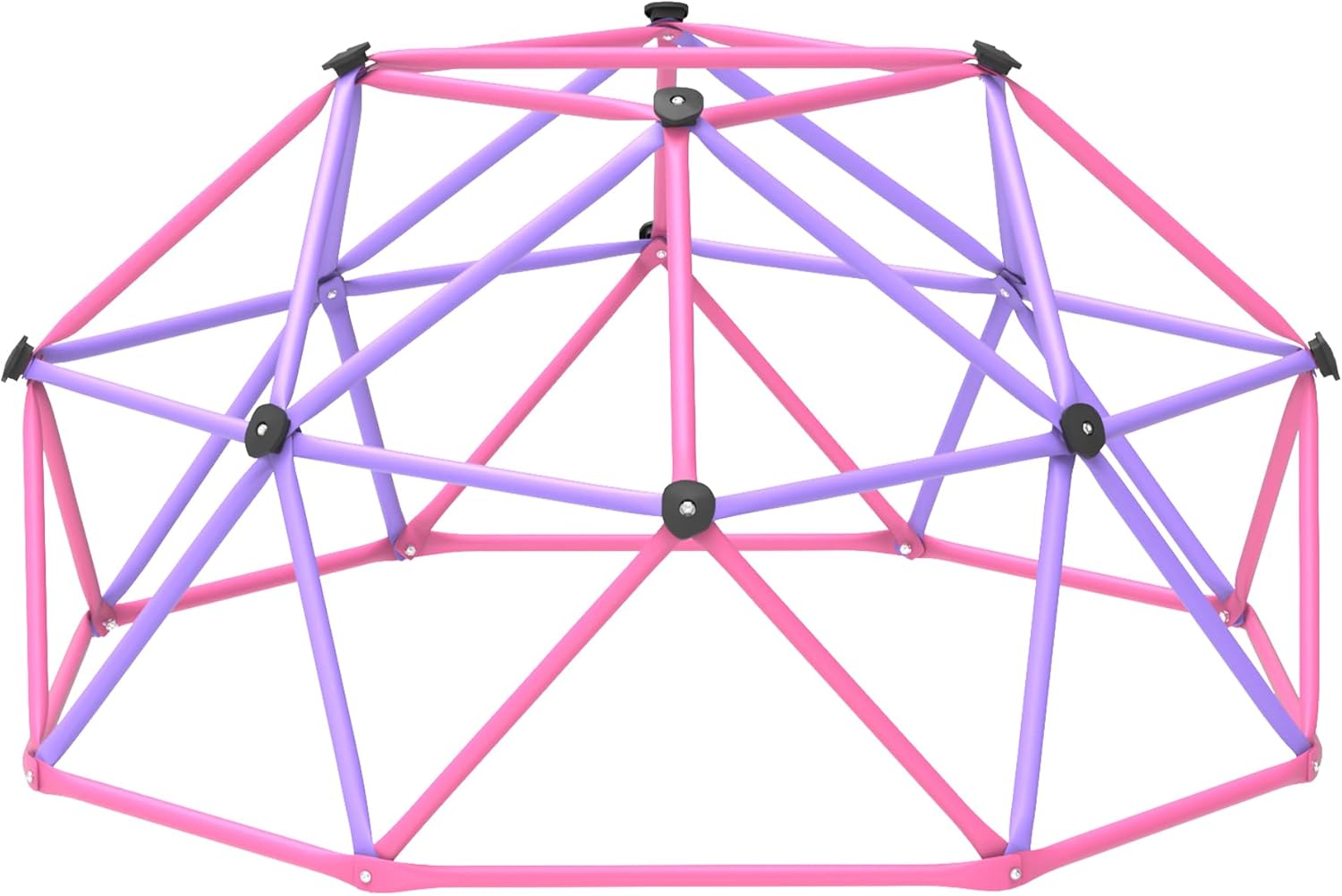 Gardenature 6FT Climbing Dome for Kids 3-8, Jungle Gym for Indoor and Outdoor, Geometric Dome Climber Supporting 440 Lbs Anti-Rust Metal Play Structure, Kids Gift Toys, ASTM Approved, Pink & Purple