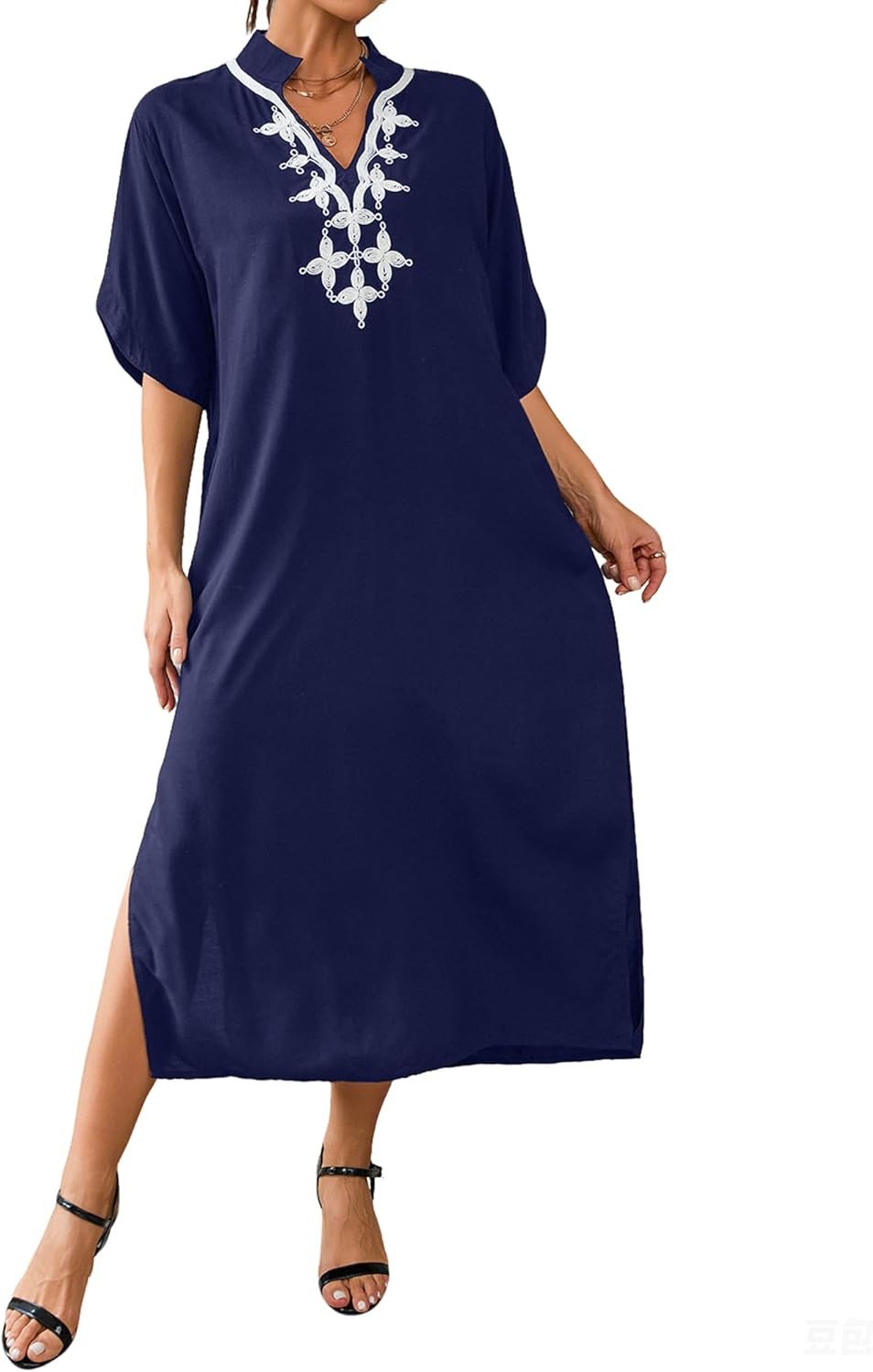 Eddoyee Loose Beach Kaftan Dresses for Women Caftan Swimsuit Cover Up