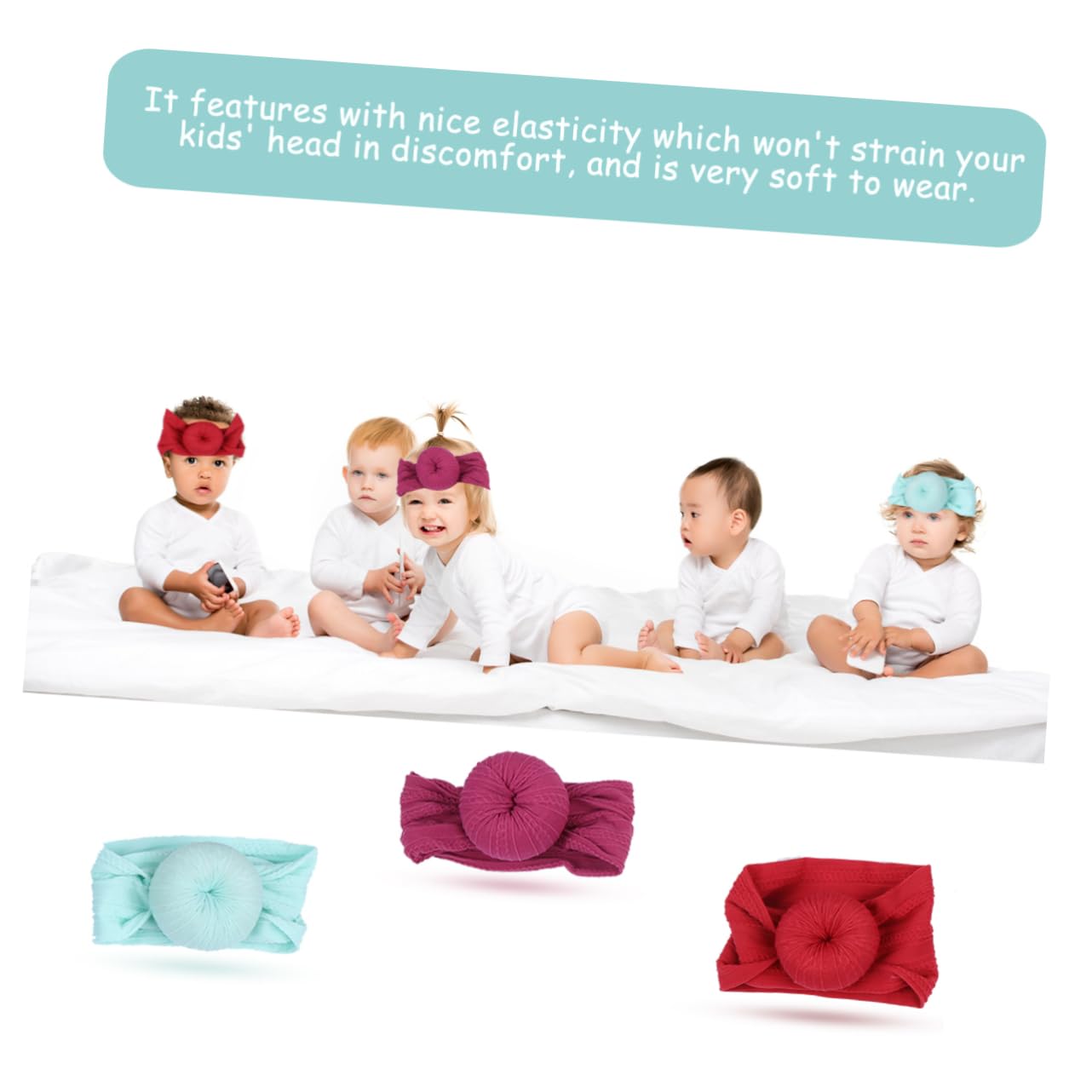 Toyvian 18stücke Haarbänder Aus Weiche Turban Kopfbedeckungen Für Neugeborene Und Kleinkinder Farben Mintgrün Weinrot Bequeme Und Langlebige Haarschleifen Für Mädchen Und Jungen