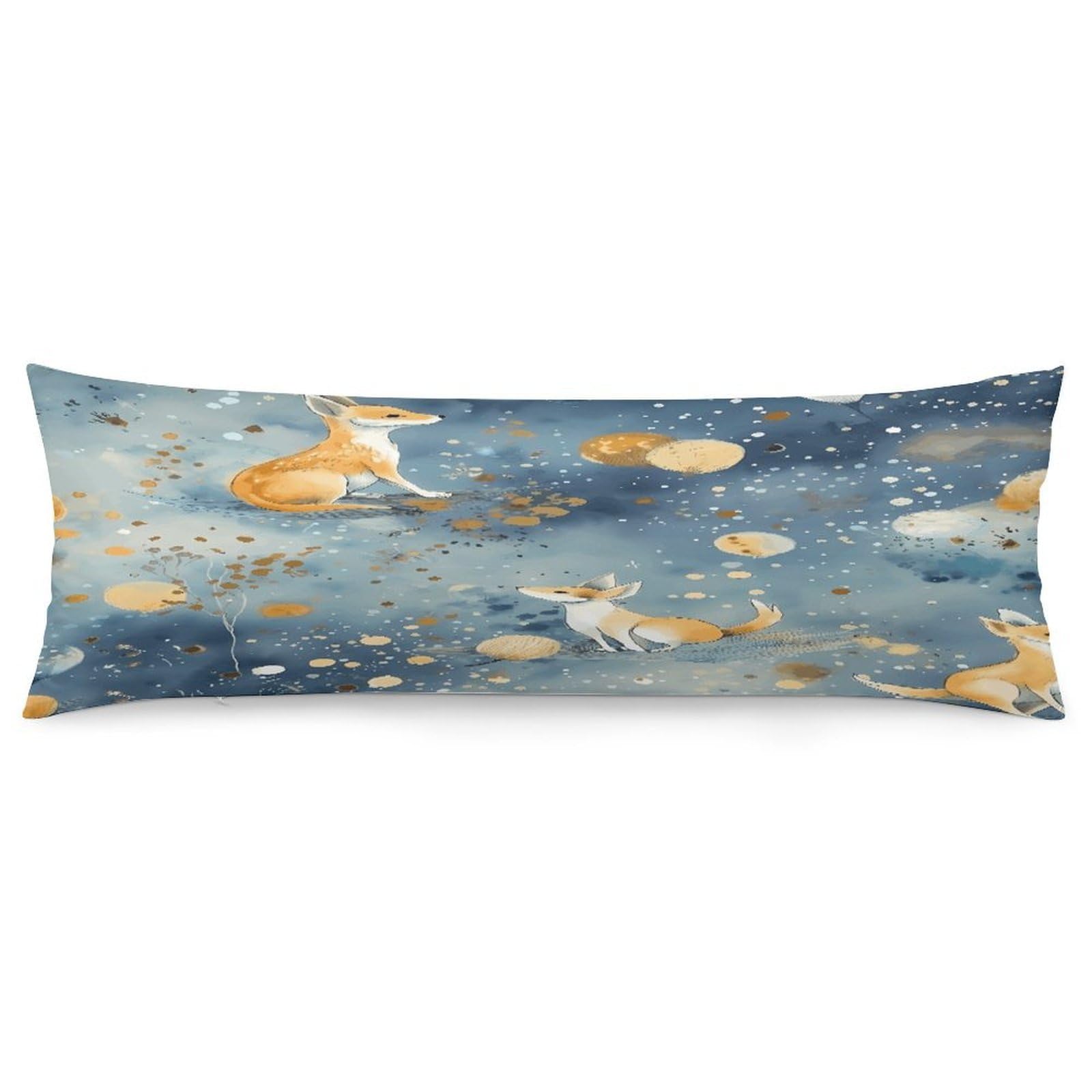 Hand Drawn Small Animals Body Pillow Cover Soft Full Long Pillow Cover Decorative Large Pillow Case Cozy Body Pillow Pillowcase Pillow Shams for Bed Sofa Couch Room Decor 18.9 X 53 Inch