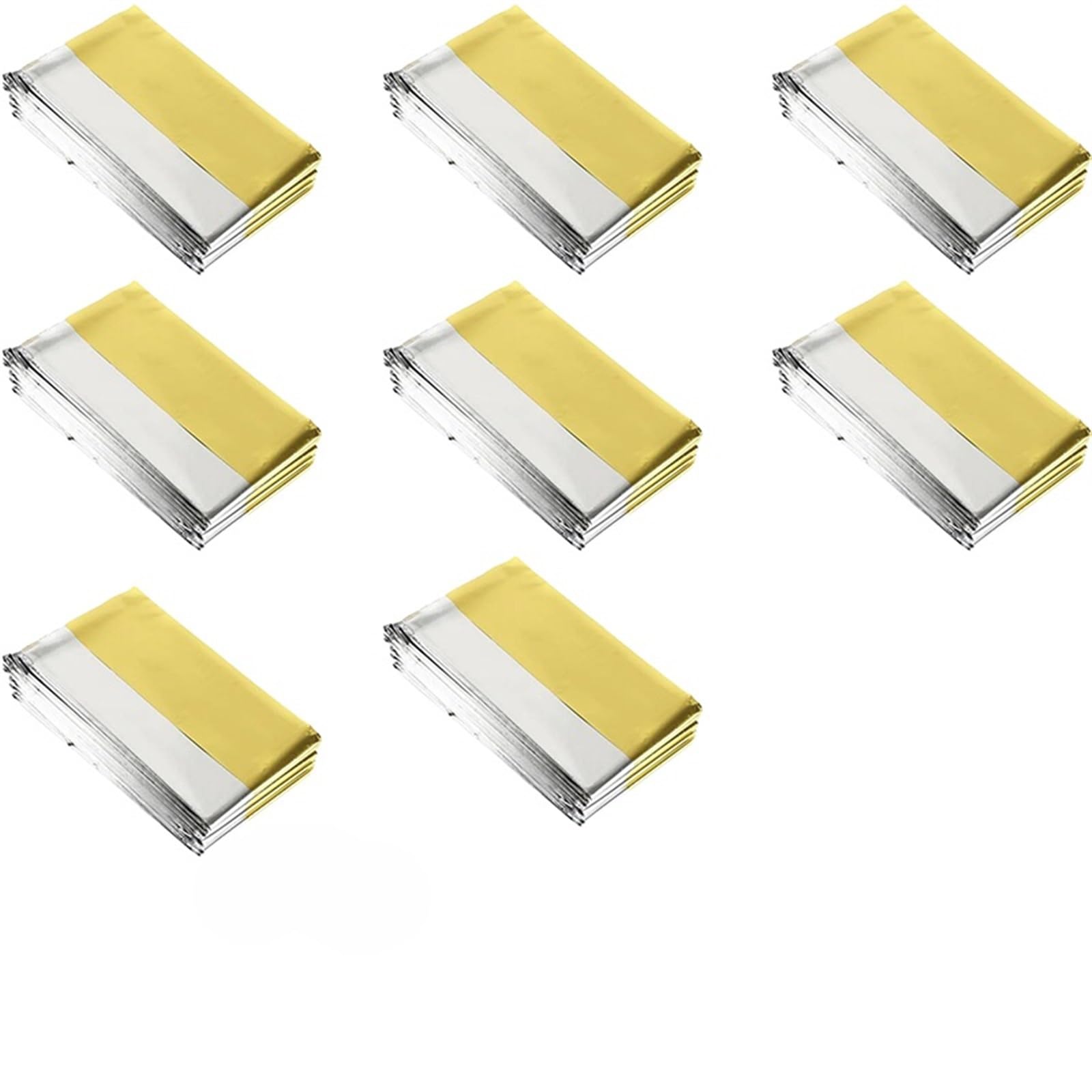 2–10 Stück Outdoor-Notfall-Überlebensdecke, wasserdicht, Erste-Hilfe-Rettungsvorhang, Folie, Thermodecke, 130 x 210 cm(8pcs)