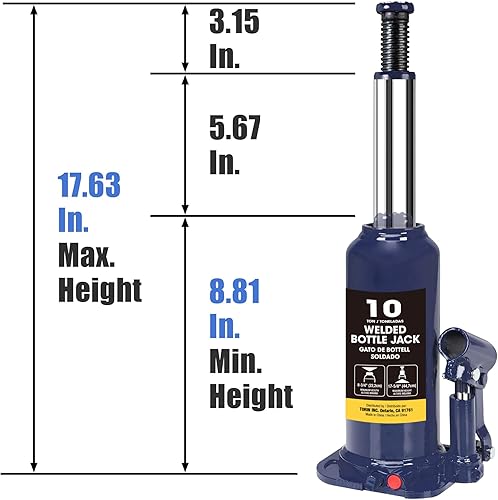 Miniatura 9 de BIG RED ATH92007AR - 20 toneladas (40,000 libras) Torin soldado hidráulico de perfil bajo, rojo, ATH92007AR
