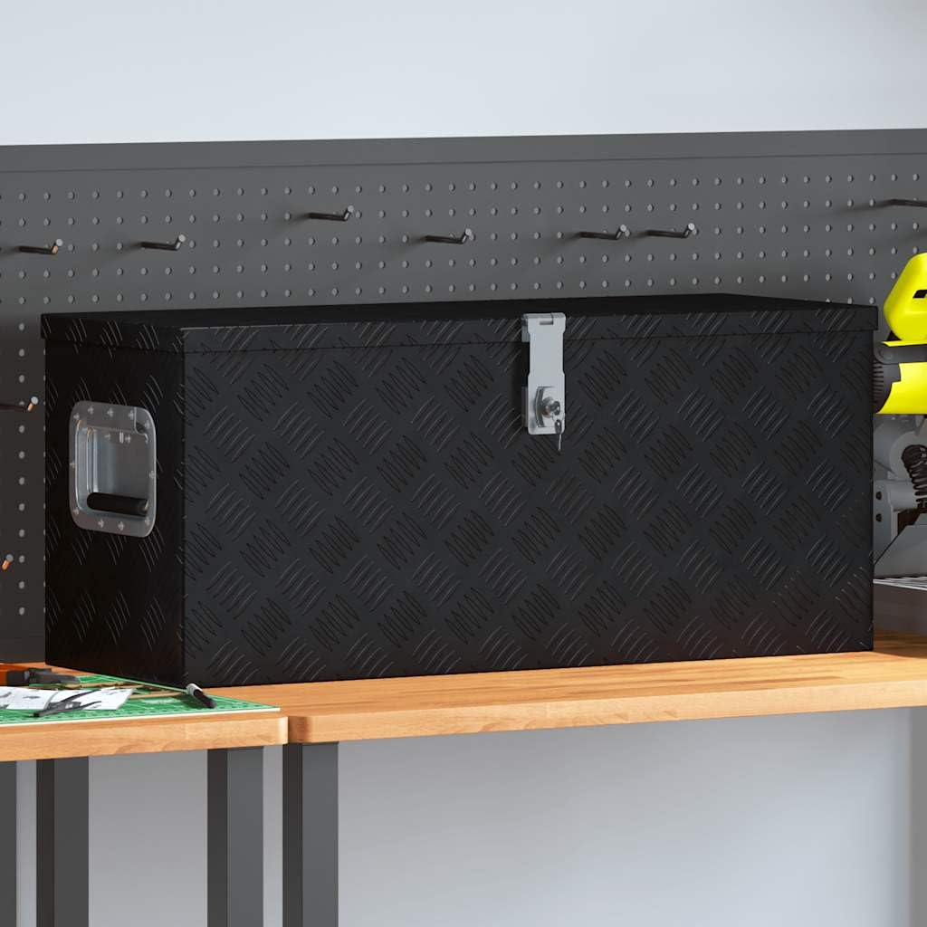 Genérico Caja de Aluminio Negra 80x30x35 cm,Bricolaje,Accesorios de Bricolaje,Organización y Almacenamiento de Herramientas,Cajas de herramientas-146442