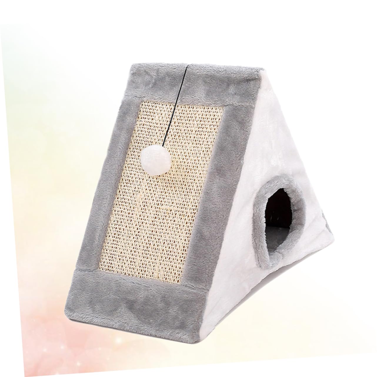POPETPOP Cat Supplies for Indoor Cats Large Scratching Post Scratching Board Scratcher Post Scratcher Claw Grinding Board Grey Wooden
