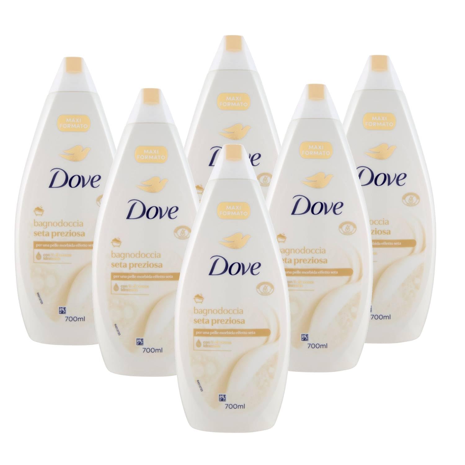 6 x Gel de ducha de belleza de seda preciosa, 700 ml