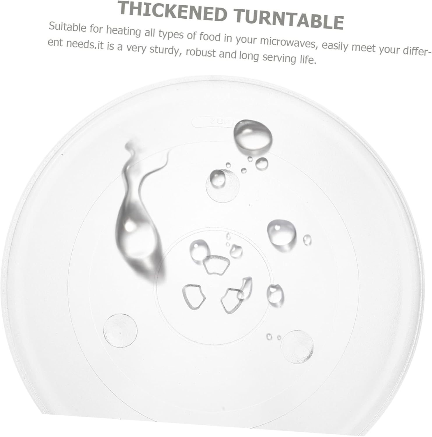 Microwave Turntable Tray 10-inch Glass Plate for Oven Replacement Heavy-Duty Design Compatible and Amana for Home Cooking