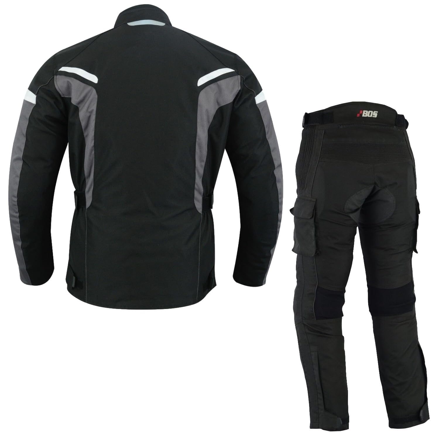 Motorradkombi Herren 2-teilig – Textil Anzug mit herausnehmbarem Thermofutter & Protektoren, Wasserdichte Jacke und Hose