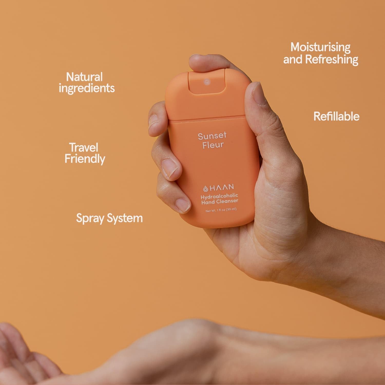 Haan Spray idratante per le mani con aloe vera confezione da 3 Sunset Fleur