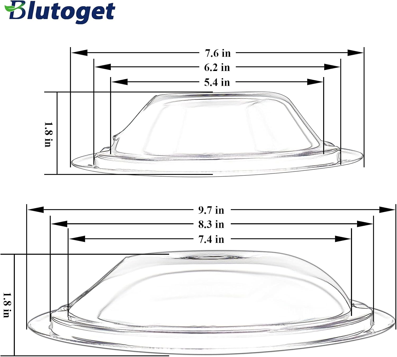 WB31M20 WB31M19 Porcelain Drip Pans by Blutoget - Replacement for GE Hotpoint Range Cooktop - Includes 2 6-Inch and 2 8-Inch Pans - 4 Pack (Black Porcelain) : Appliances