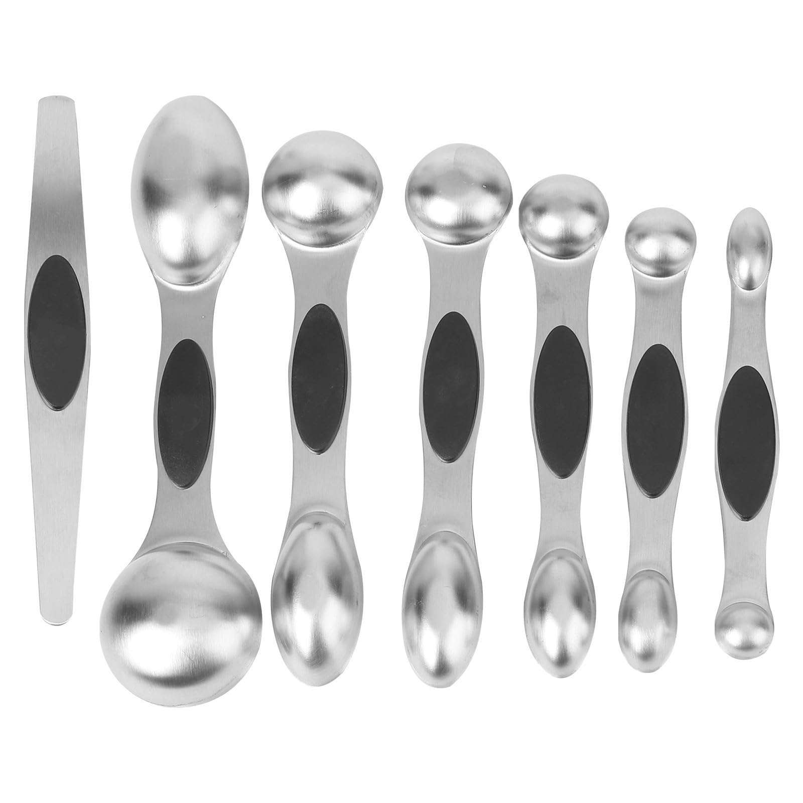 Cucharas medidoras dobles de base plana para evitar derrames en cocina