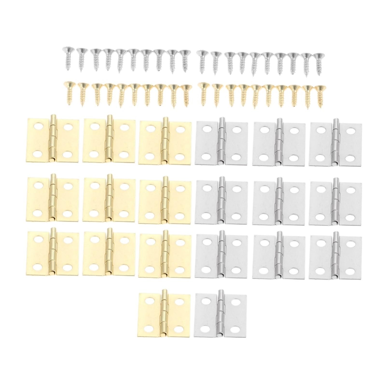 Kgdchyiplj Silver Generic Antique Mini Cabinet Hinges With Mount Screws(Silver)