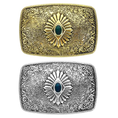 Hebilla de cinturón turquesa rectangular que soluciona el desgaste visual de accesorios comunes