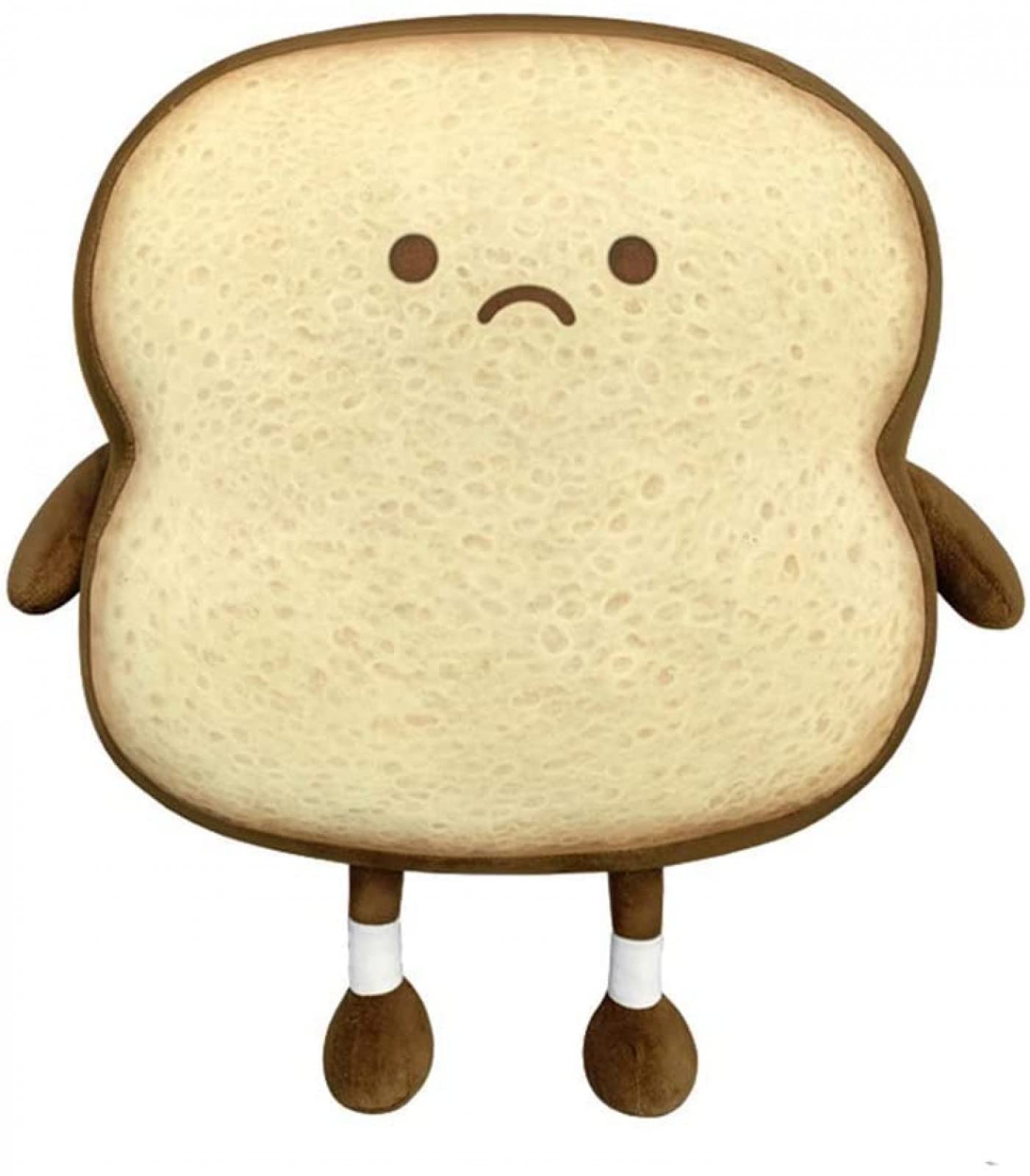 Toast Sliced Bread Pillow,Bread Shape Plush Pillow,Funny Food Plush Toy Pillows,Facial Expression Soft Toast Bread Food Sofa Cushion Stuffed Doll Toy for Kids Adults Gift Home Bed Room Decor