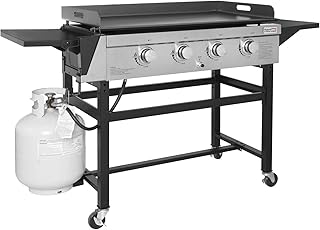 review Royal Gourmet GB4001 4-Burner Propane Gas Grill Griddle Outdoor Flat Top, 36 inch, Black