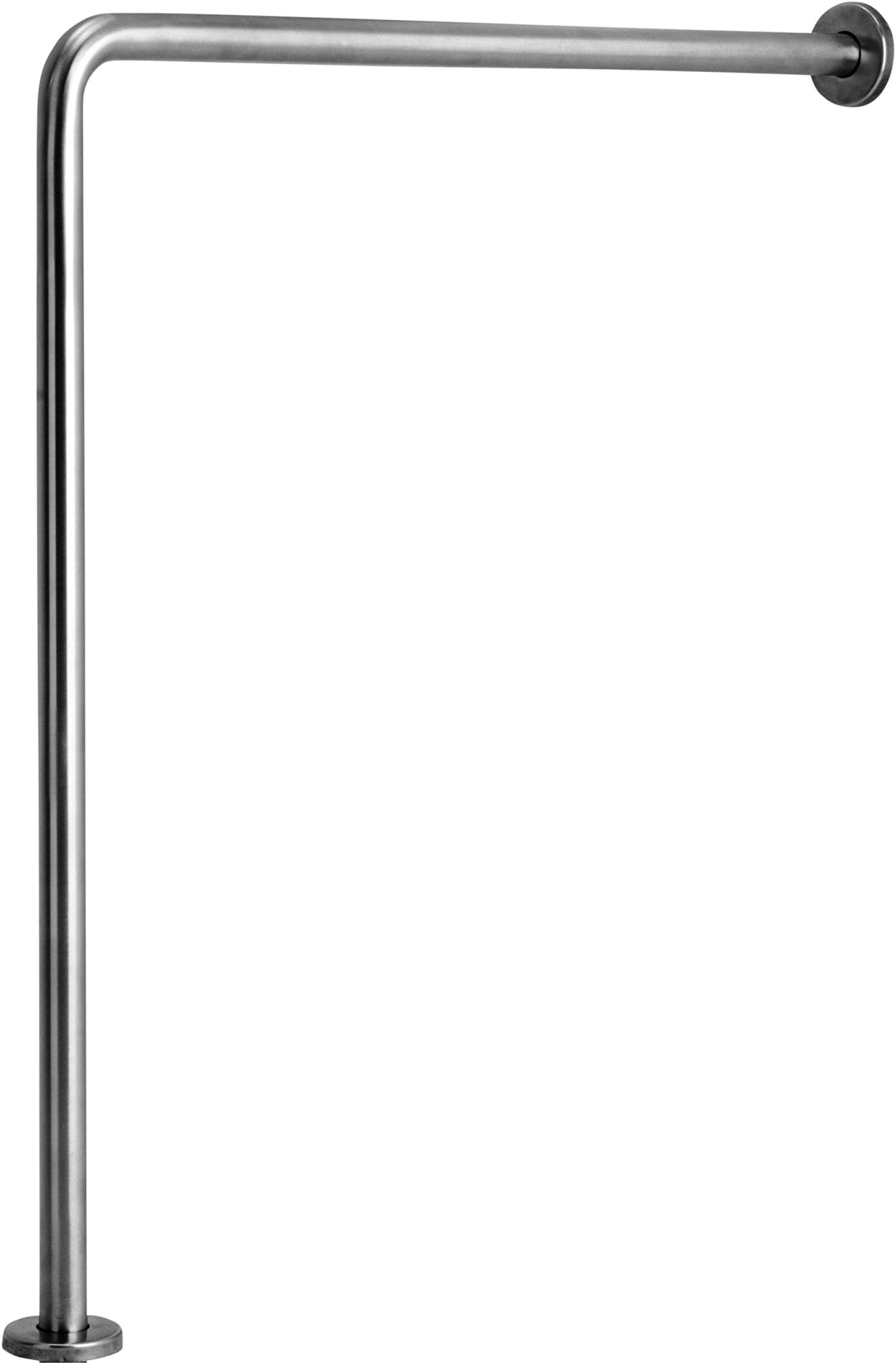 Satin Stainless Steel Ponte Giulio 90°, 30" X33" Wall to Floor Grab Bar 1 1/4" Diameter, G55JCS39