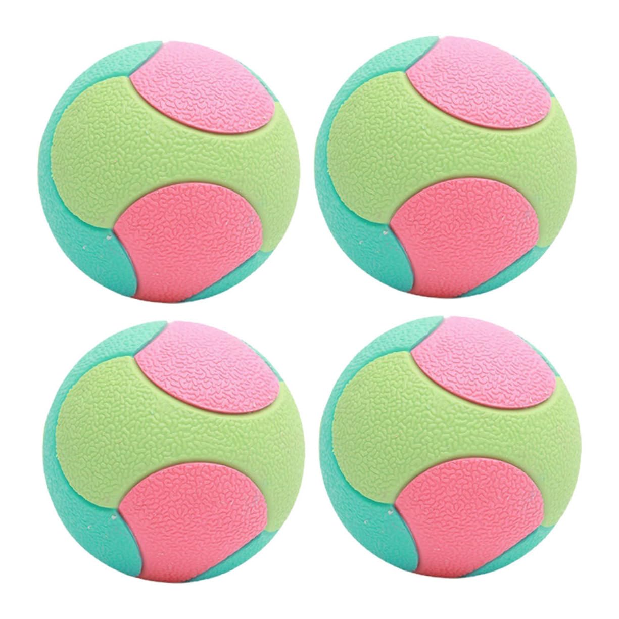 Jouets à mâcher résistants pour chiots de dentition lot de 4 balles Hohopeti