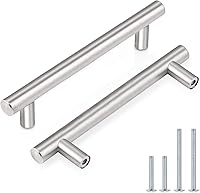 Vista 58 de Manijas Probrico modernas para gabinetes de cocina, con forma de T, color blanco