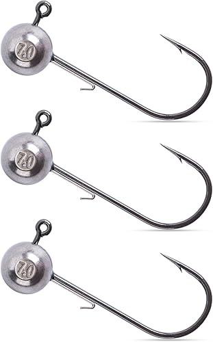 Goture Jig Heads, Tungsten Ball Jig Heads,Round Jig Head Hooks for Freshwater Saltwater Fishing,Crappie Jigs for Trout Bass Walleye