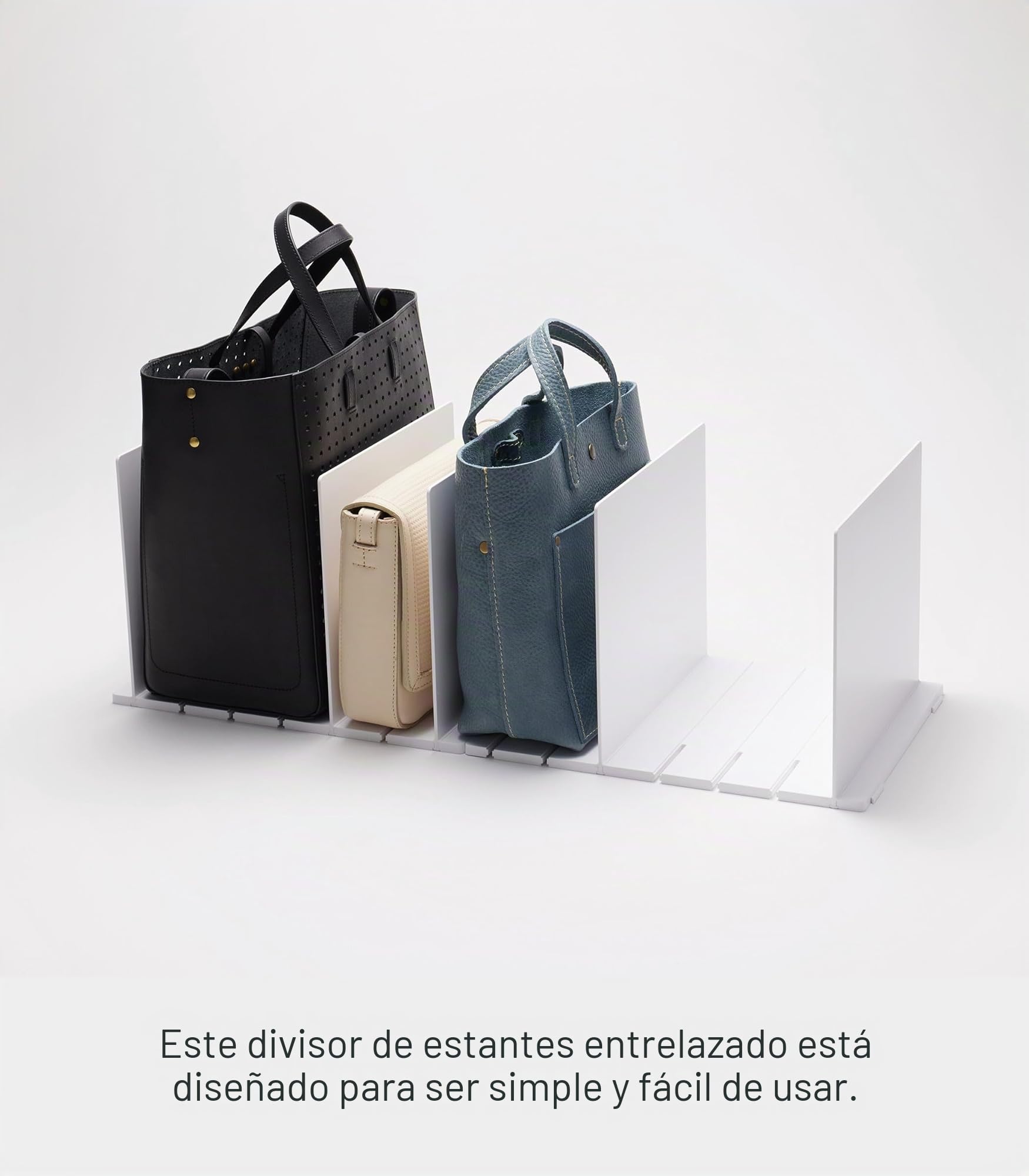 YAMAZAKI 4956 SMART Bag Organizer (Set of 2), white, ABS Resin, 31.8 x 24 x 21 cm