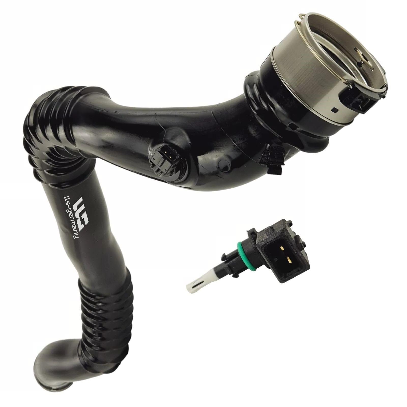 LLS-GERMANY Manguera turbo compatible con B M W Serie 1 Cabriolet (E88), Serie 1 Coupé (E82), 118d, 120d, 123d, 125i, 11617797483, 1161-7797483, 11614724502, 1161-47245, conexión original HENN