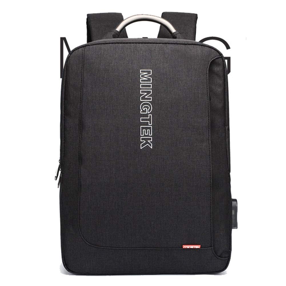Plecak męski, na ramiona, prosty plecak dla studentów, miejsce na zabawę, torba biznesowa na laptop, bagaż podręczny, FENGMING (kolor: czarny, rozmiar: 27 x 10 x 38 cm)