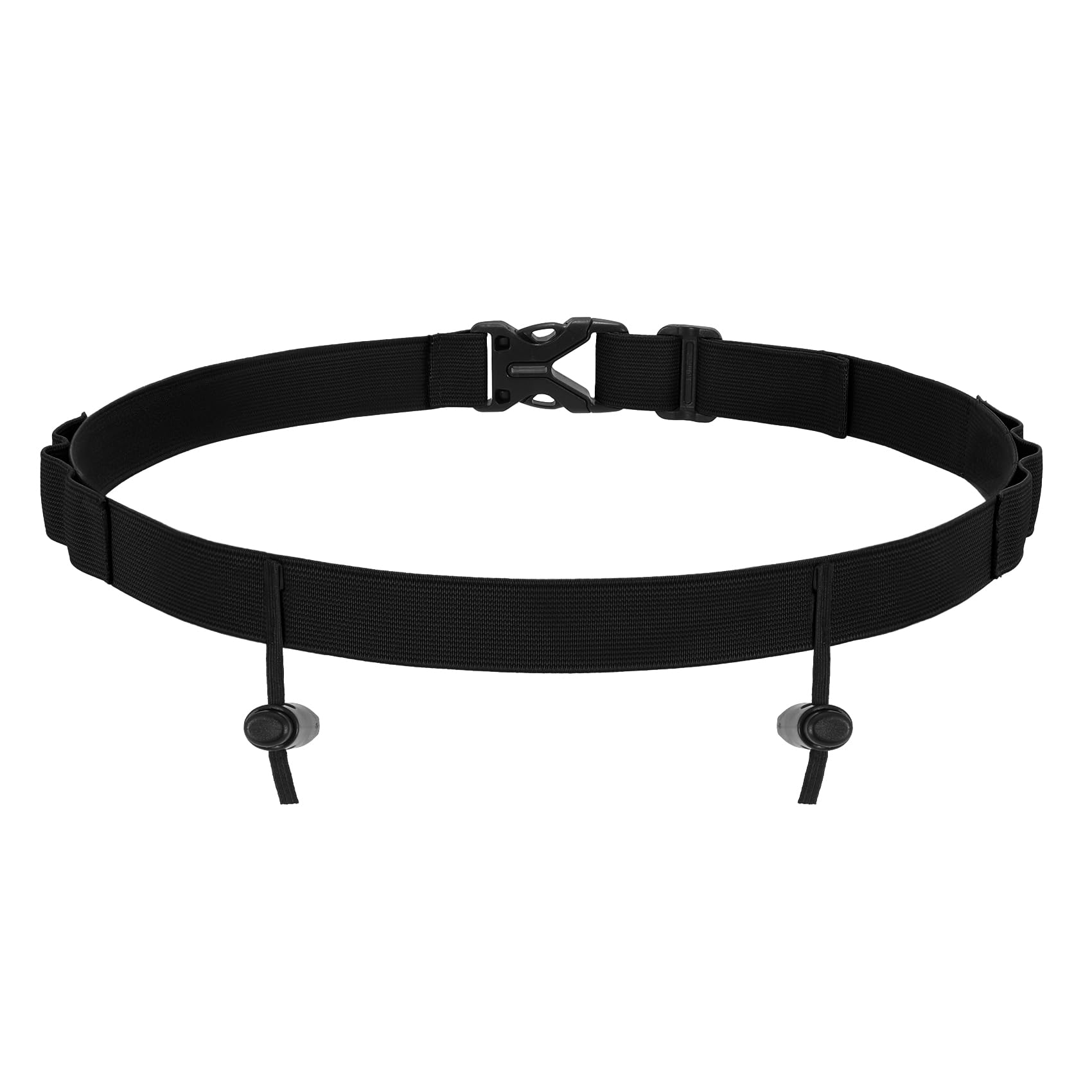 JasGood Triathlon Startnummernband Verstellbar Laufgürtel mit Nummernhalter 6 Gel-Halter Running Belt Laufgurt Bauchtasche Gürteltasche für Joggen Marathon Radfahren,Black,80cm