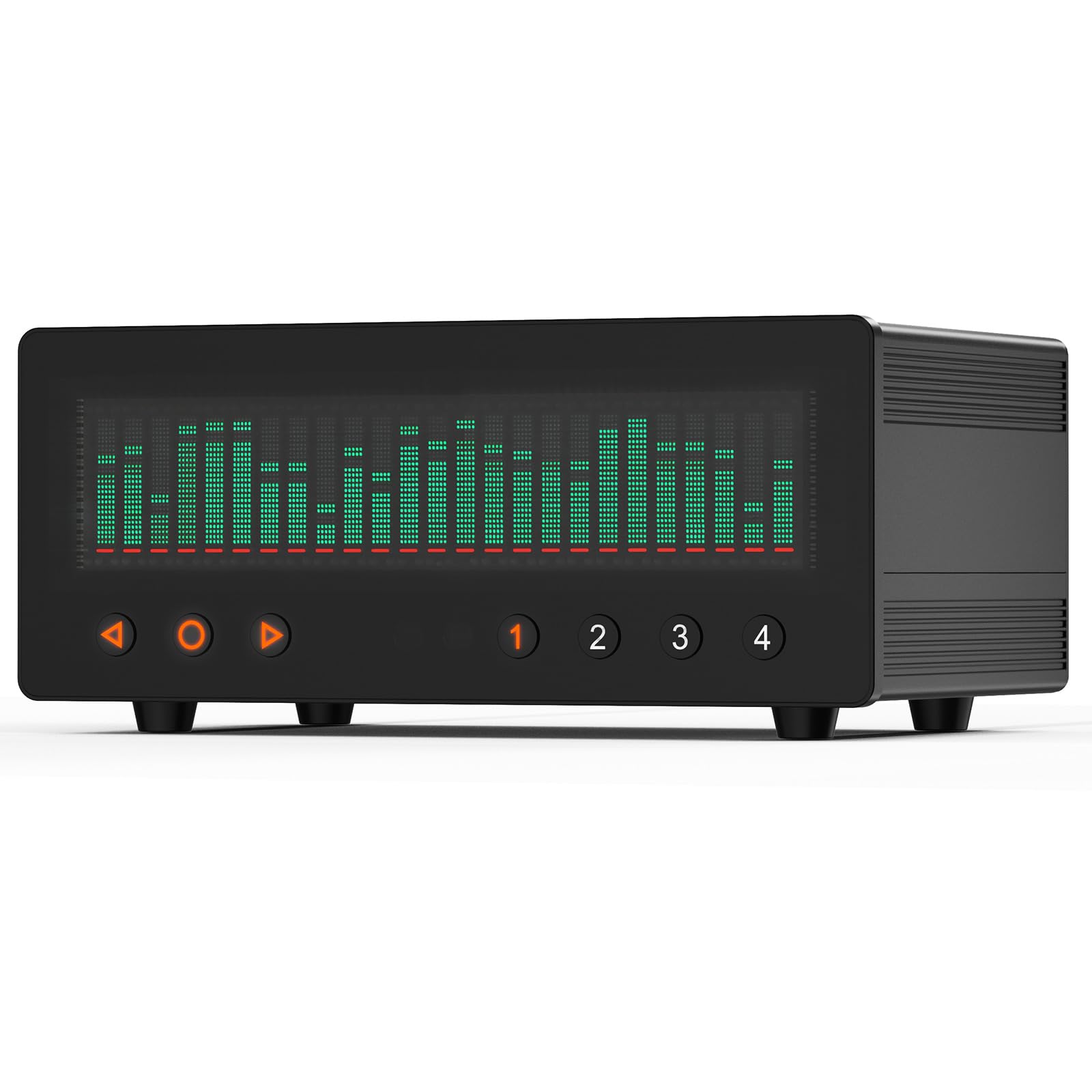Selector de audio RCA de 4 canales con pantalla de espectro musical VFD de 25 bandas