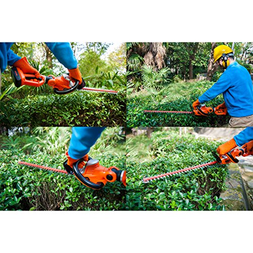 GARCARE 20V Cordless Hedge Trimmer/Tree Trimmer/Hedge Clippers with 1 Hour Quick Charger and 2.0Ah Li-Ion Battery, 24inch Laser Cut Blade, Rotary Cutting Head