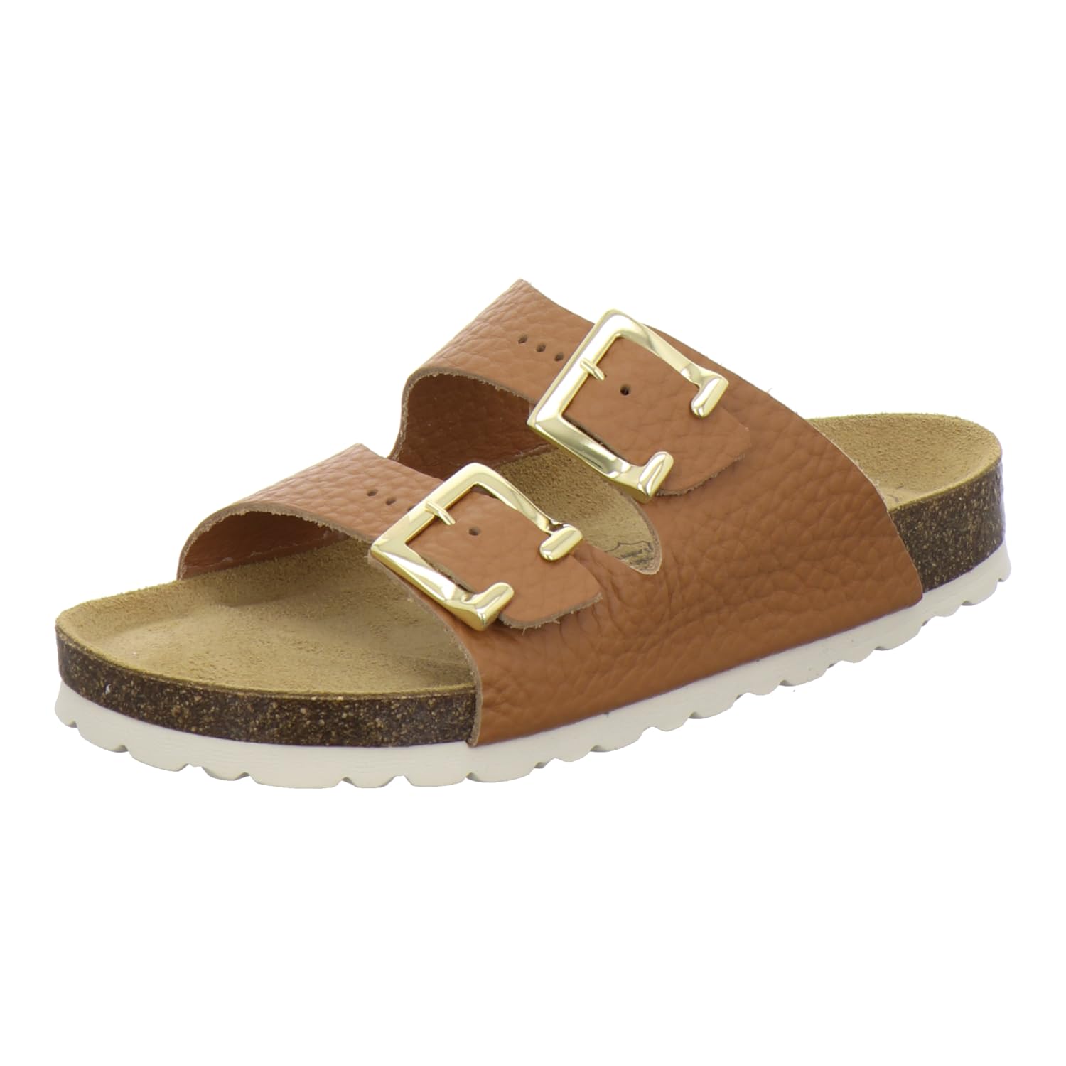 AFS-Schuhe 2110S, Modische Damen Pantoletten echt Leder, Sommer Sandalen mit großer Schnalle, Handmade in Germany
