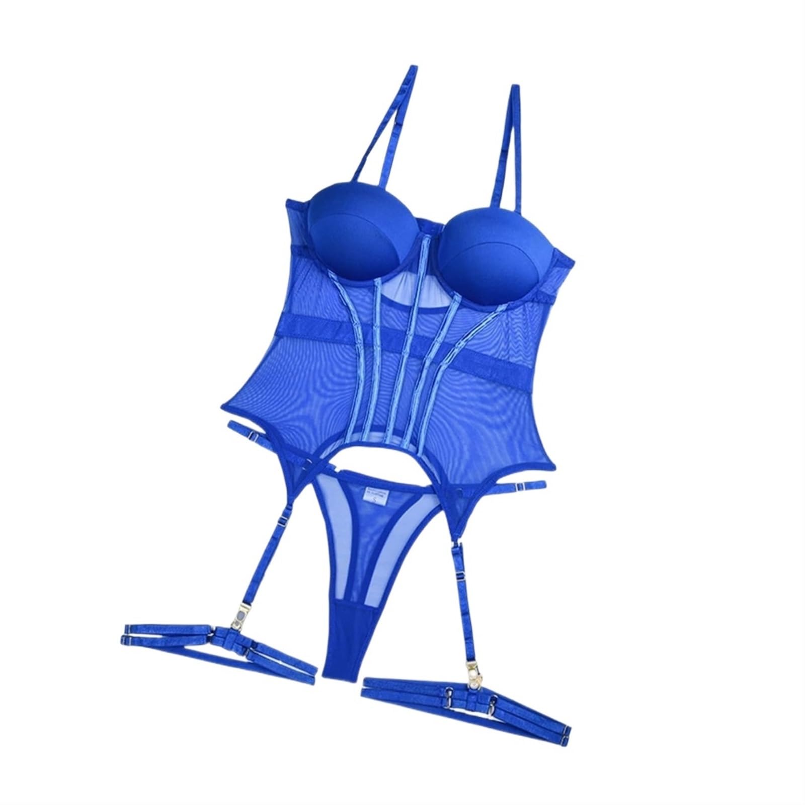 Body Teddy en Dentelle bleu S | Lingerie sexy femme avec porte-jarretelles